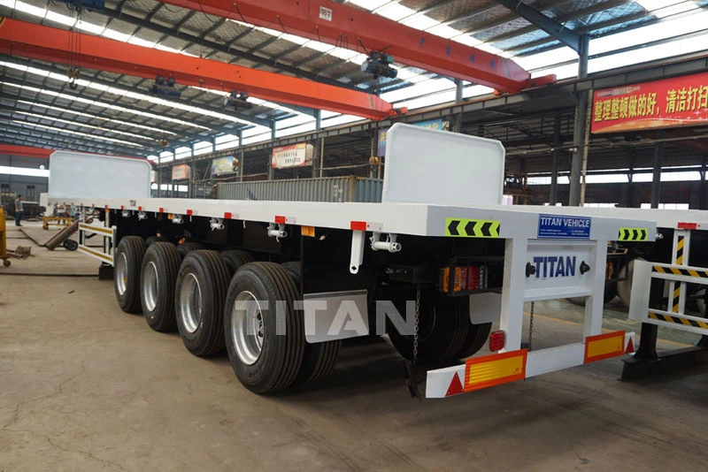 Titan 20FT Container 30 Ton Flatbed Drawbar Pulling Full Trailer for Sale