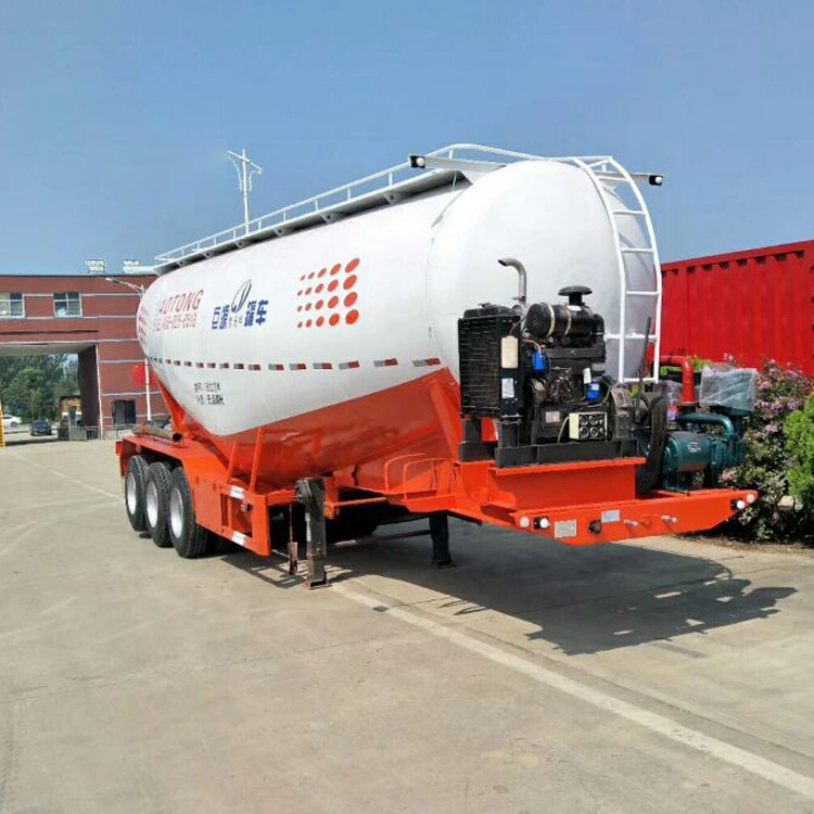 China 40 Cbm Bulk Cement Tanker Semi Tailer Dry Bulk Powder Tank Silo Truck Semi Trailer