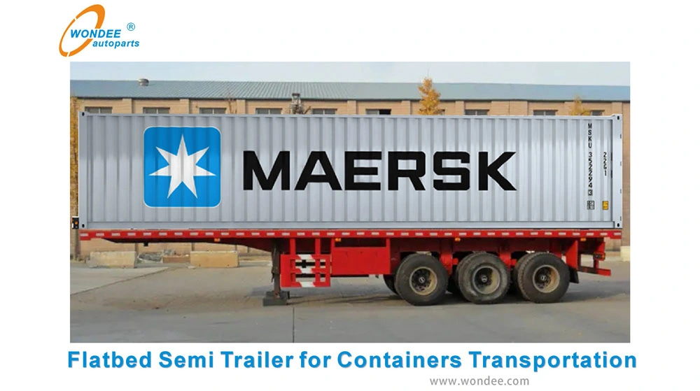 Factory Good 40FT 48FT 60FT Shipping Container Flatbed Semi Trailer for Sale