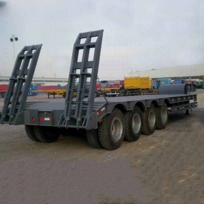 20FT 30tons Turntable Trailer Draw Bar Low Bed Flatbed Container Full Trailer