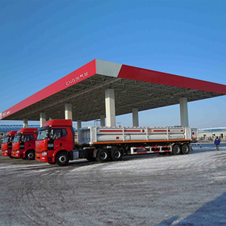 Mobile CNG Tube Skid Container Trailer for Natural Gas Transportation Tube Bundle Container