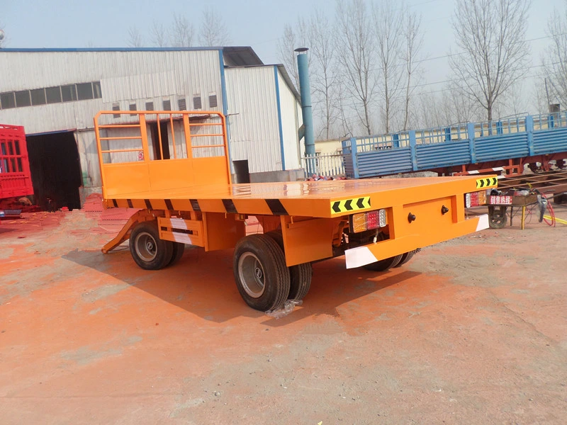 3 Axle Transport Pulling Flatbed Cargo Full Trailer with Side Wall