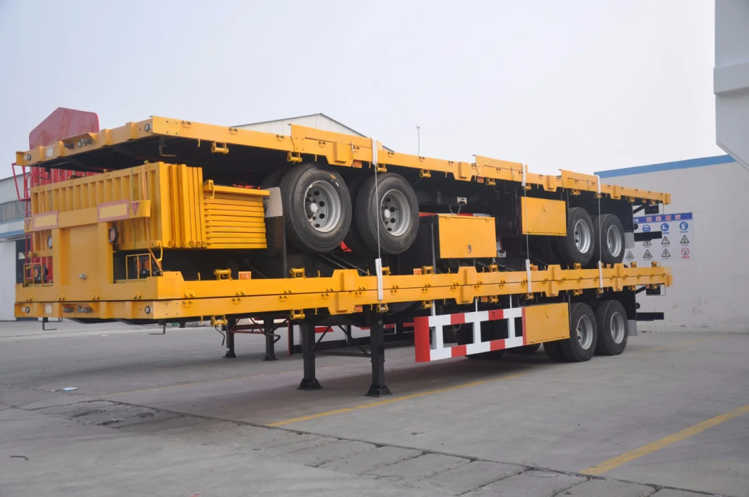 40FT 4 Axle Flatbed/Side Wall/Fence/Truck Semi Trailers for Container Transport