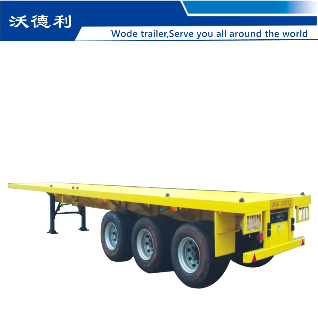 4 Axle Flatbed Drawbar Pulling Dolly Full Semi Truck Trailer