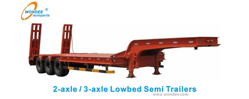 60 Ton Trailer Gooseneck Lowboy Trailer Lowbed Semi Trailer for Sale