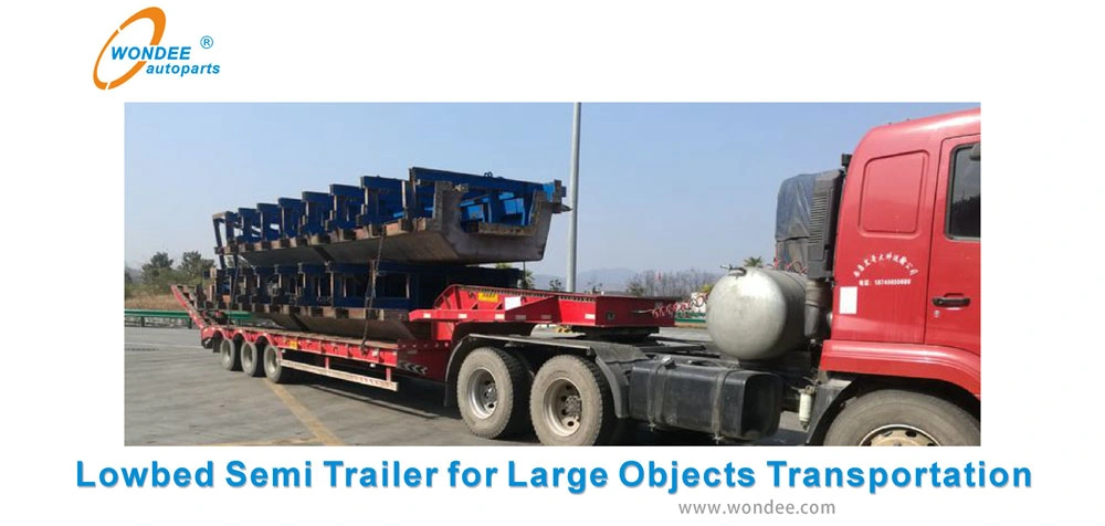 60 Ton Trailer Gooseneck Lowboy Trailer Lowbed Semi Trailer for Sale