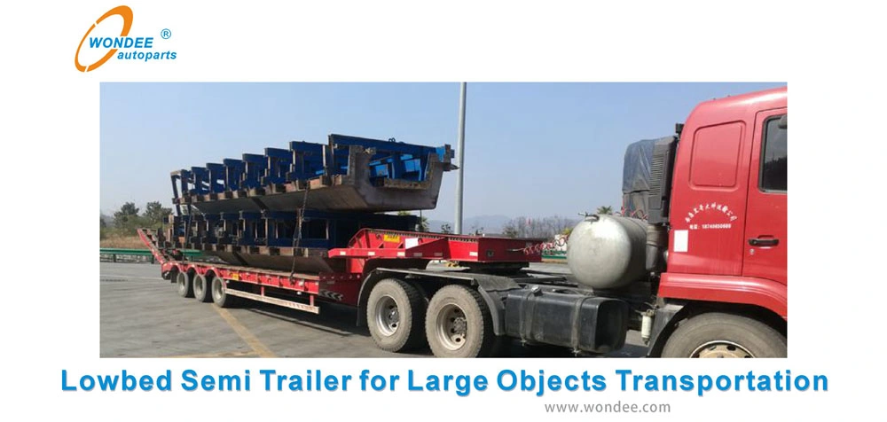 Heavy Container Gooseneck Excavator Transport Semi Trailer with 100ton