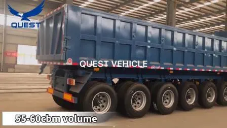 6 Achsen Sand Stein Kohle Transport 100 Tonnen End Dump Semi Truck Trailer Kipper Anhänger