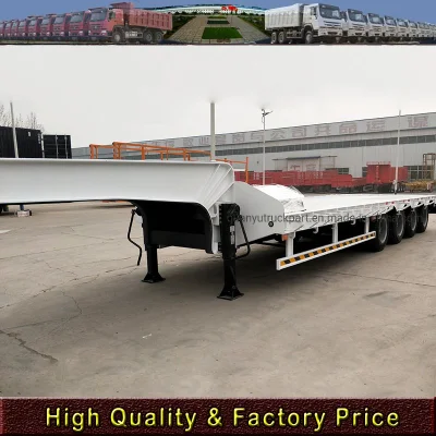 Versand 40FT Containertransport-Flachbettanhänger 3-Achsen-Flachbett-Sattelauflieger zu verkaufen