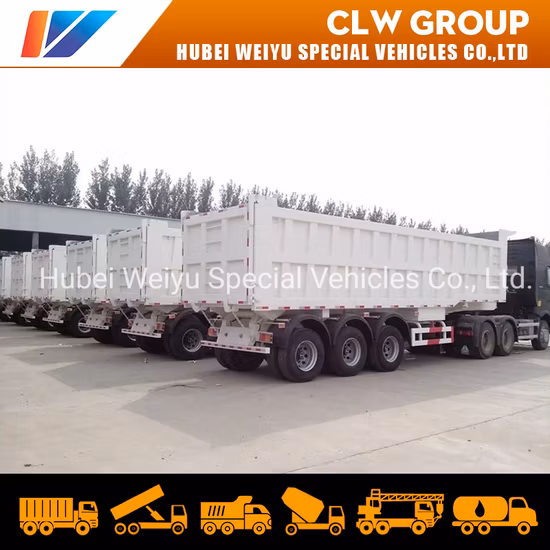 China 3-Achs-Side-End-Kipper-Kipp-Dumper-Dump-Sattelauflieger Seitenkipp-Anhänger zum Verkauf