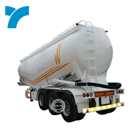 China 40 Cbm Bulk Cement Tanker Semi Tailer Dry Bulk Powder Tank Silo Truck Semi Trailer