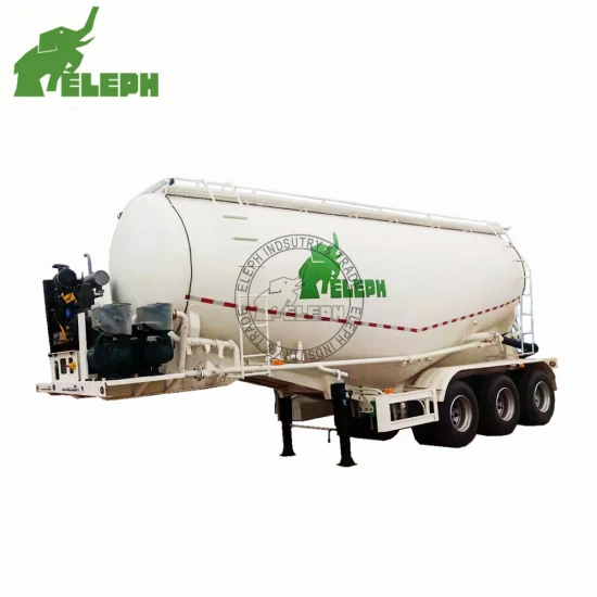 Eleph Marke 2/3 Achse 40-60 Tonnen 35/45/50 cbm V-Typ Trockenschüttgut Zement/Mehl/Pulver/Flugasche Transportsilo Bulker Tank/Tankwagen Silobas LKW-Sattelauflieger zu verkaufen