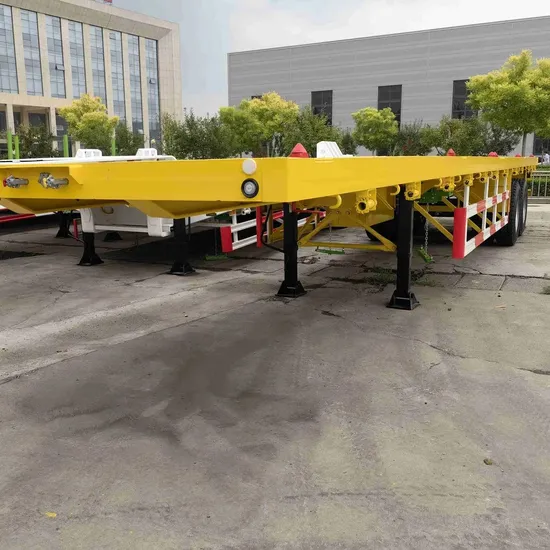 Kohlenstoffstahl 3 Achsen 13m 40FT abnehmbare Plattform Seitenwand Cargo Semi Truck Trailer